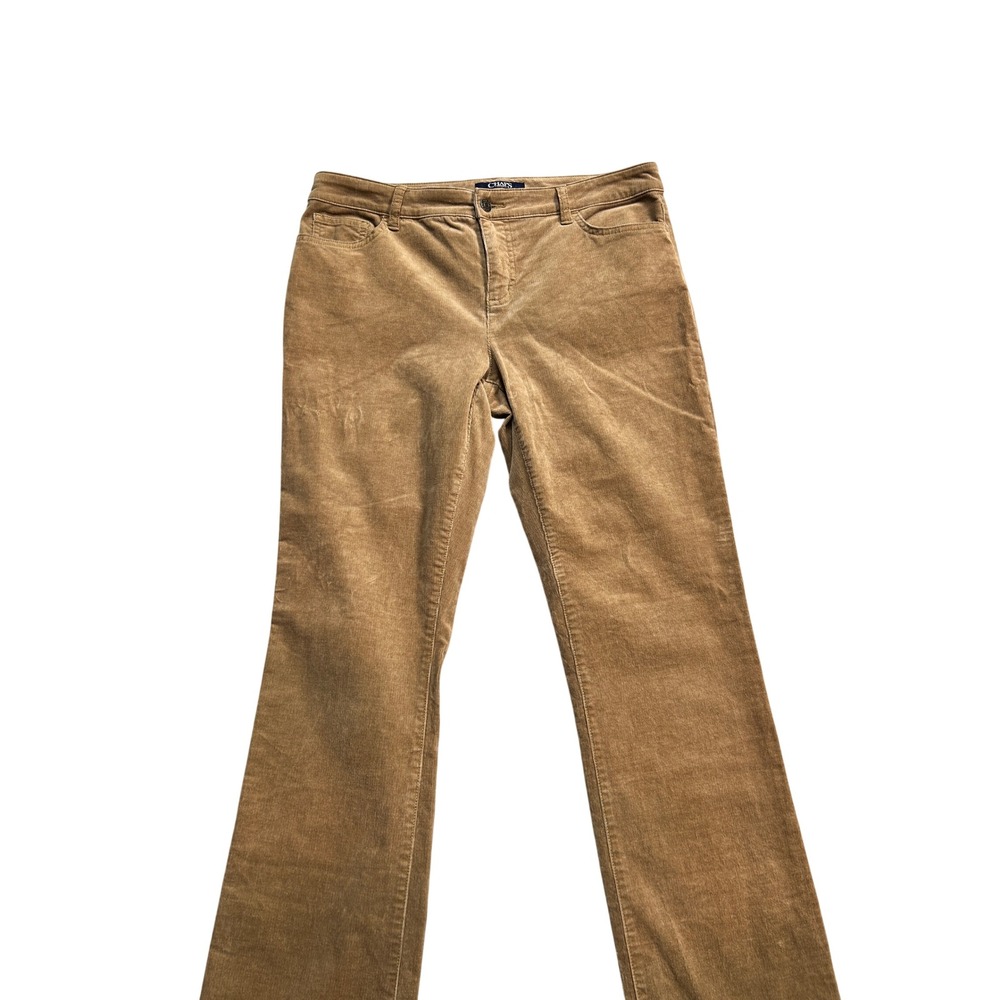 CHAPS Denim Madden Straight Corduroy Tan Pants Women Size 10